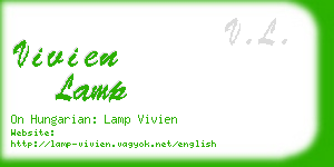 vivien lamp business card